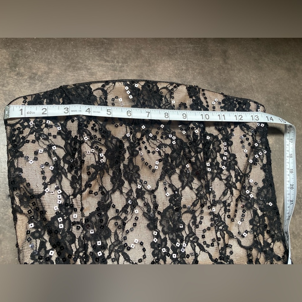 Jessica McClintock Black and Cream Lace Dress - SIZE 8 ✨ LIKE NEW ✨ - Picture 5 of 8